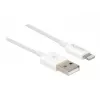 USB duomenų ir maitinimo kabelis DeLOCK 83000, skirtas iPhone, iPad, iPod, baltas, 1 m