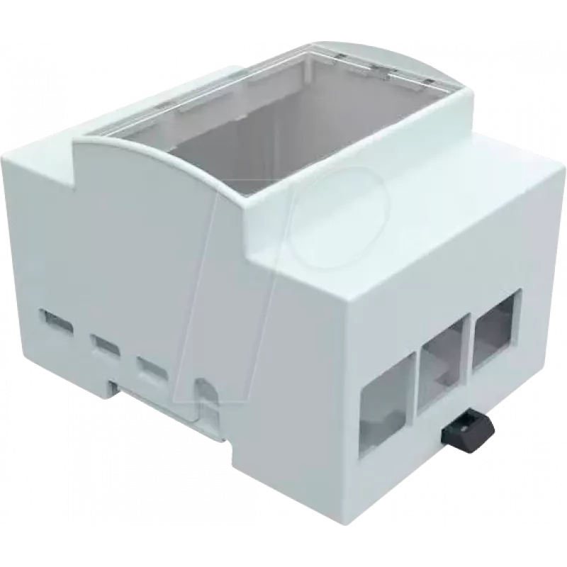 JOY-IT RPI CASE DIN4 - Korpusas Raspberry Pi 4, DIN bėgelis, pilka/permatoma (RB-CASEP4+07)