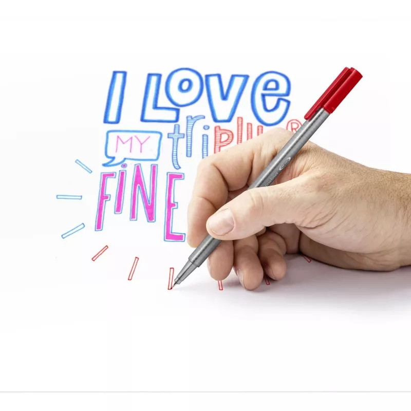 Smulkios linijos rašiklių rinkinys Staedtler Triplus 334 R-9BK4