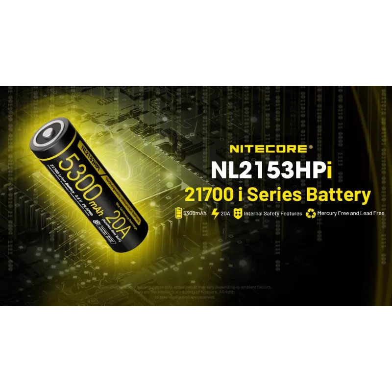 BATERIJA ĮKRAUNAMA LI-ION 3,6V/NL2153HPI(5300MAH) NITECORE