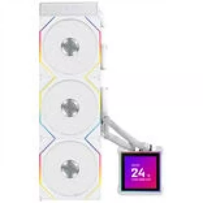 „Viskas viename“ skysčio procesoriaus aušintuvas „lian li HydroShift II LCD-S“ 360 mm su RGB ir LCD ekranu