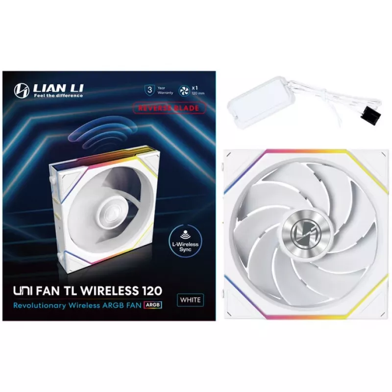 Ventiliatorius Lian Li 12RTL1W1W 12 cm Baltas 2300 RPM Skysčio dinaminis guolis