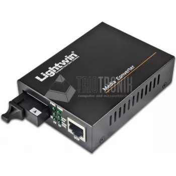 Lightwin LWC-10/100/1000-WDM-S20-B tinklo laikmenų keitiklis 1000 Mbit/s 1550 nm vienmodis juodas (LWC-10/100/1000-WDM-S20-B)