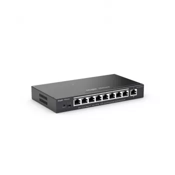 Ruijie Networks RG-ES209GC-P tinklo komutatorius Valdomas Gigabit Ethernet (10/100/1000) Power over Ethernet (PoE) Juodas