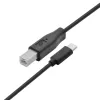 USB A į B kabelis TB 1,8 m — Juodas, spausdintuvams