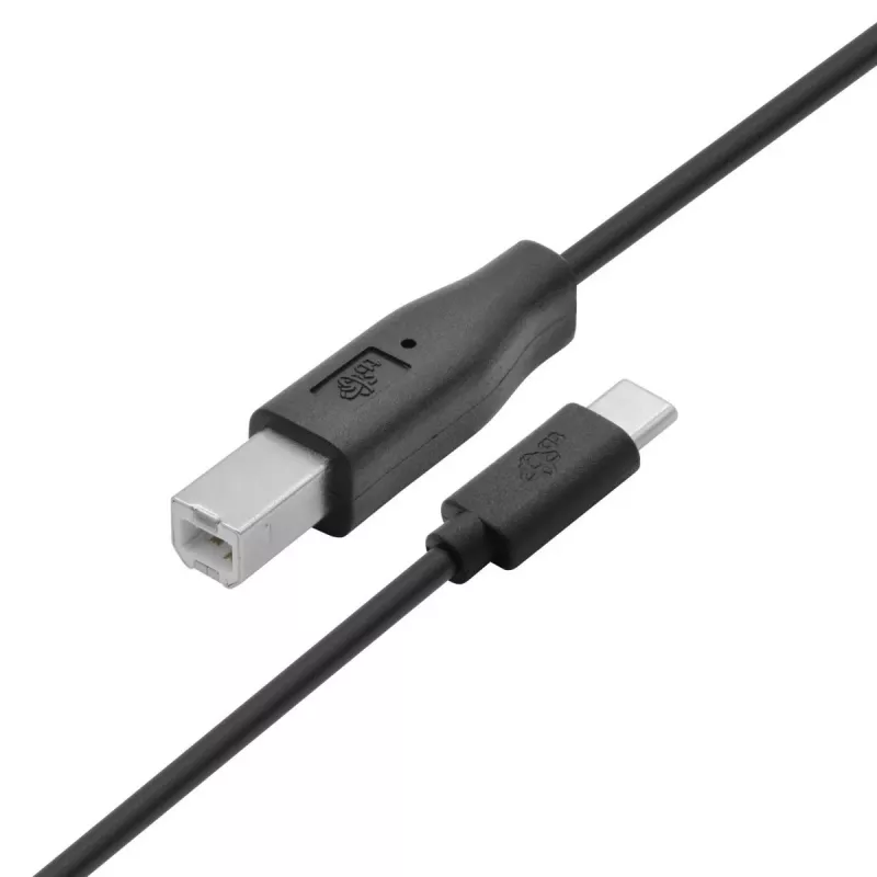 USB A į B kabelis TB 1,8 m — Juodas, spausdintuvams