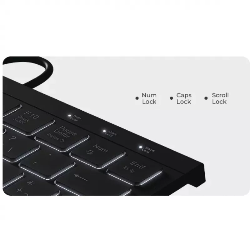 KeySonic KSK-5011ELC (DE) klaviatūra Namų USB QWERTZ Vokiška Juoda