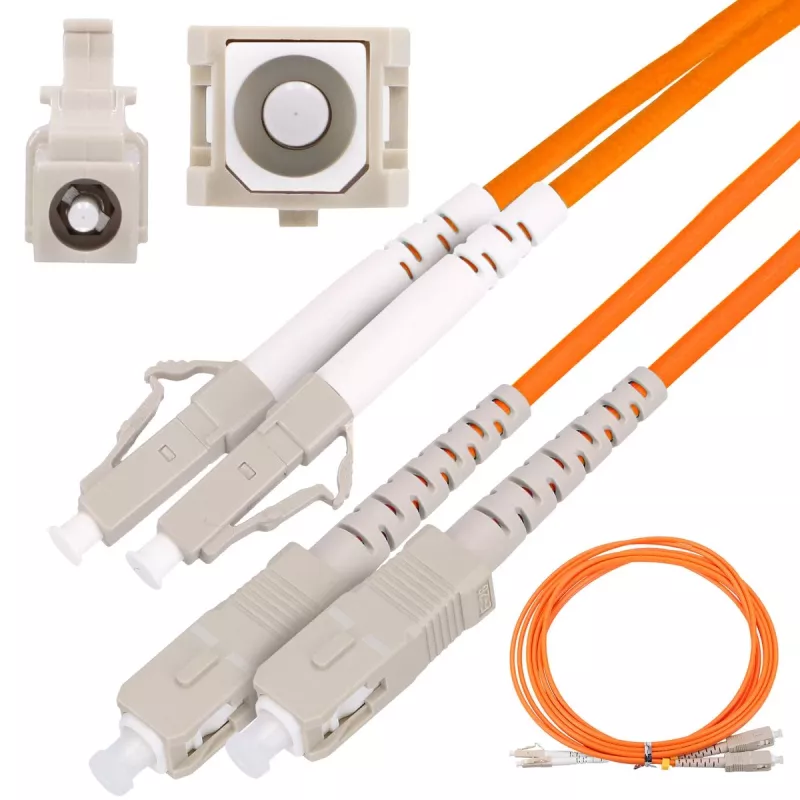 komutacinis kabelis Extralink SC/UPC - LC/UPC Multimode OM2 Duplex 3mm, 3 m