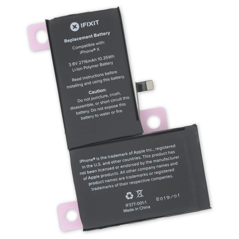 iFixit iPhone X baterijos remonto rinkinys