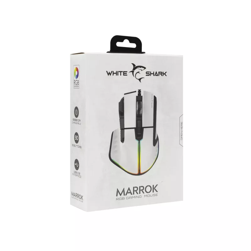 White Shark GM-9006 MARROK Balta RGB / 12.000 dpi