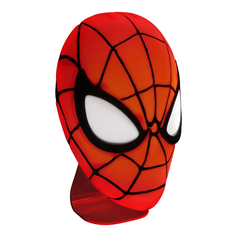 Stalinė lempa Paladone Spiderman Mask Light — teminio dizaino Žmogaus-voro kaukės lempa, maitinama per USB, LED, kompaktiška naktinė lempa