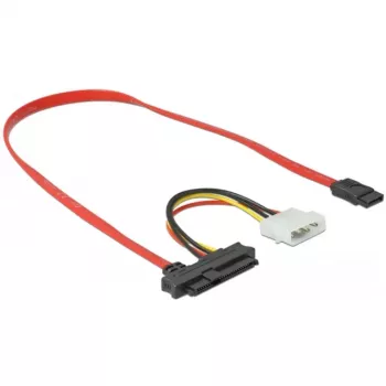 Delock - SATA / SAS laidas - SAS 12 Gbit/s - vidinis maitinimo šaltinis, 4 kontaktų, vidinis SAS, 29 kontaktų (SFF-8482) į SATA (W) - 50 cm