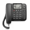 Analoginis telefonas Gigaset DL380 su skambintojo ID, laidinis ragelis, juodas