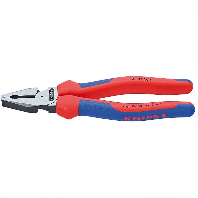 KNIPEX 02 02 200 - Apžiūros replės - Plienas - Plastikas - Mėlyna/raudona - 20 cm - 342 g