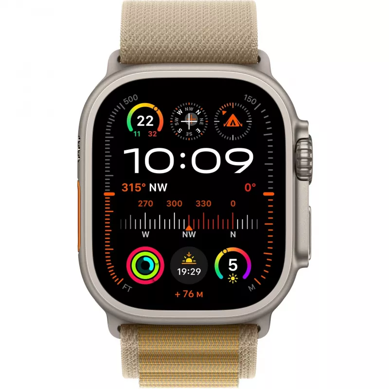 Band Apple 49mm Tan Alpine Loop Small Natural Titanium Finish