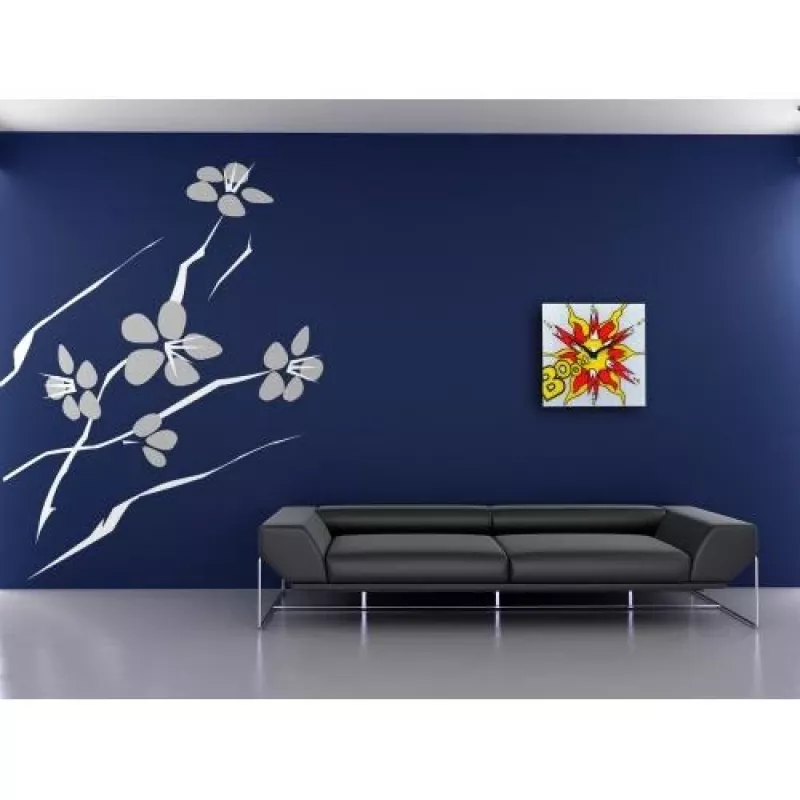 NeXtime klok 8173 Boom, 43x43 cm, sieninis, raudona/geltona/baltas