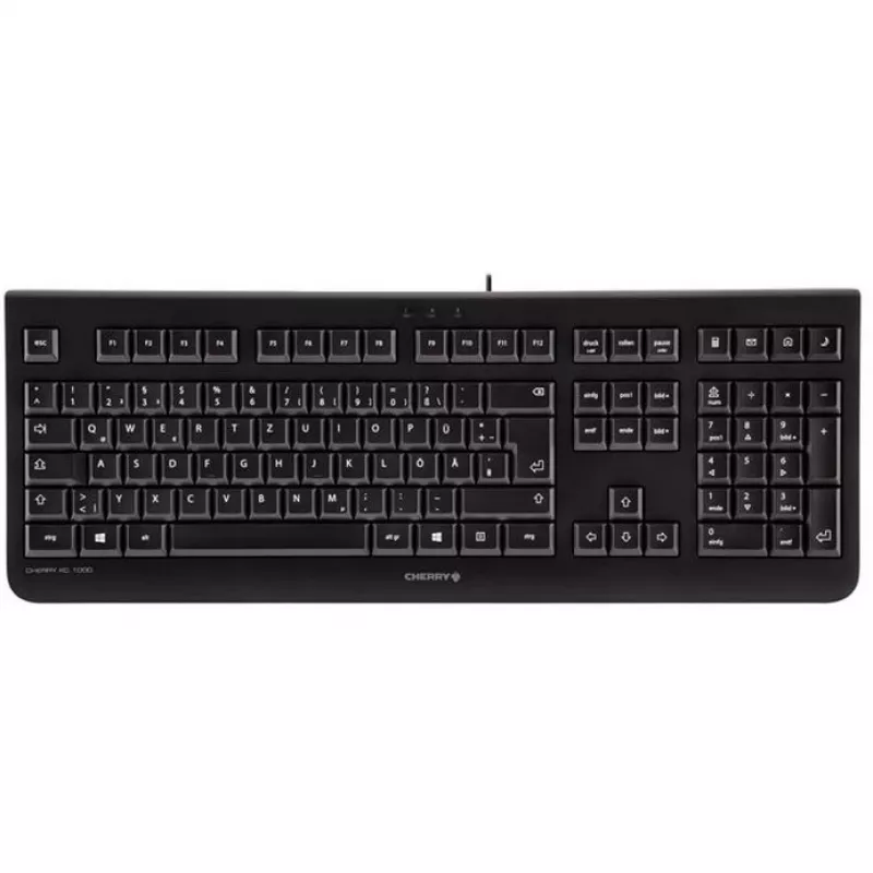 CHERRY KC 1000 klaviatūra, skirta biurui, USB, QWERTY, ispaniška, juoda