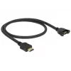 HDMI kabelis DeLOCK 85463 0,5 m A tipo kištukas į lizdą juodas