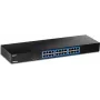 TRENDnet 24 prievadų gigabitinis komutatorius, TEG-S25, 24 x gigabitiniai RJ-45 prievadai, 48 Gbps pralaidumas, be ventiliatoriaus, metalinis korpusas, vidinis maitinimas