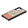 man and wood telefono dėklas Samsung Galaxy Note 20 — Rožinė gėlė juodame fone
