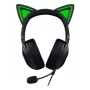 Kraken Kitty V2 - Juoda, žaidimų ausinės, kačių ausys, srautinis reaktyvusis apšvietimas, HyperClear kardioidinis mikrofonas, 40 mm TriForce tvarkyklės, ausinėse integruotas mikrofonas, Razer Chroma RGB (ausys ir ausinės), erdvinis garsas: prieinamas tik Windows 10 64 bitų