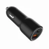 Automobilinis mobiliųjų įrenginių įkroviklis Gembird TA-UC-AC2PDQC38-CAR-01, USB-C, 38W, 12–24V, juodas