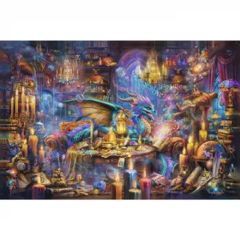 Puzzle Ravensburger 3000 dalių — Drakonų biblioteka, 3000 dalių, prekės ženklas Ravensburger
