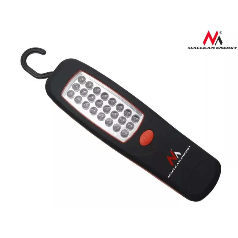 Dirbtuvių lempa MACLEAN MCE03 — 24 LED, magnetinis pagrindas ir kablys, maitinama baterijomis (3×AAA)