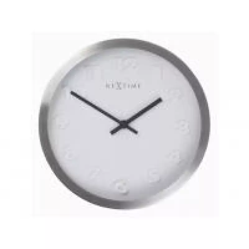 NeXtime klok 2991ar Paniki Number, Ø34 mm, sieninis, baltas