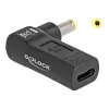 DeLOCK adapteris USB Type-C lizdas į HP 4,8 x 1,7 mm kištuką 90° kampu