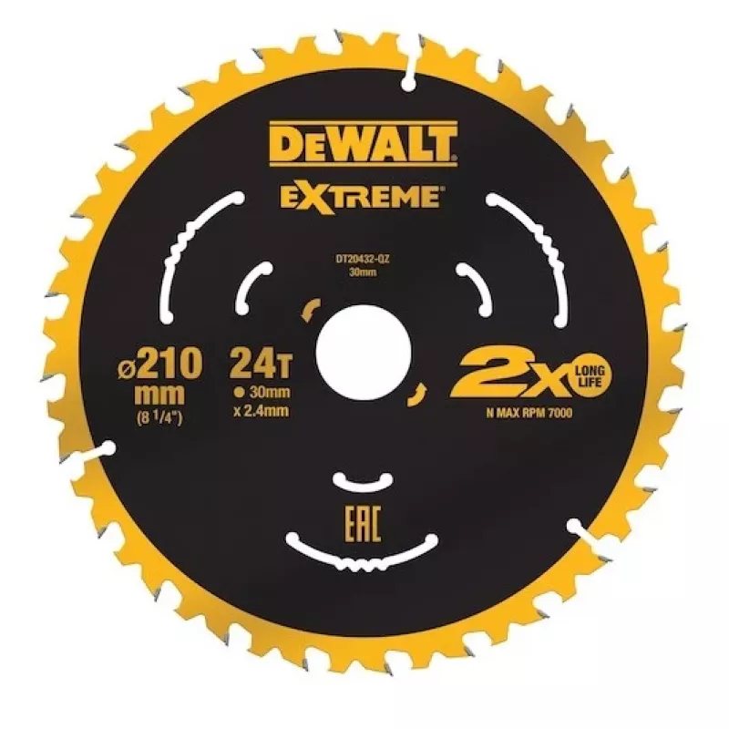 Apskritas pjūklo diskas DeWALT DT20432-QZ 21 cm volframo karbido antgaliais