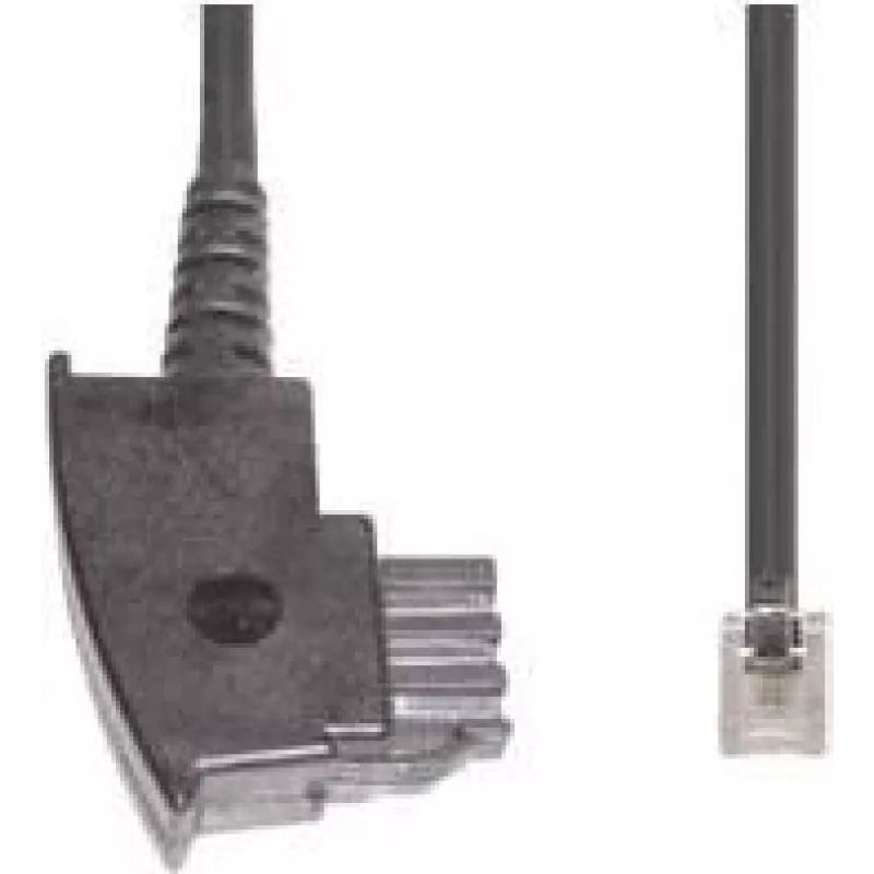 Telefono kabelis e+p T 36/3 3 m permatomas juodas
