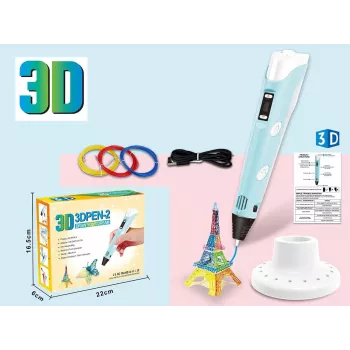 3D rašiklis, gijų rinkinys su USB maitinimo laidu