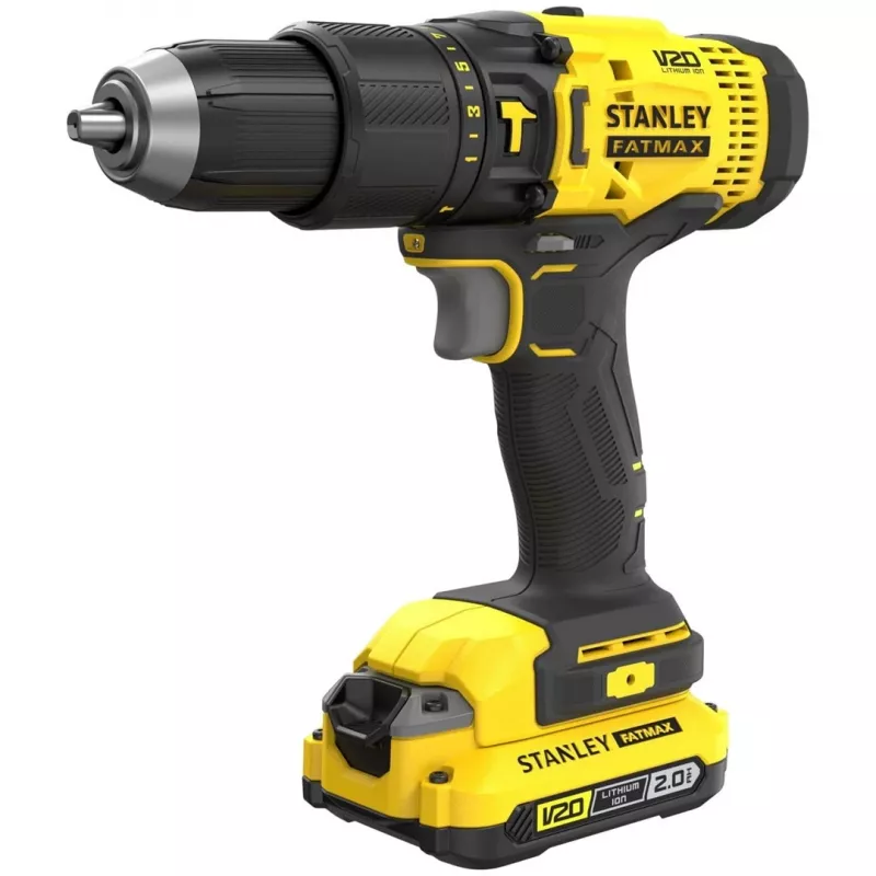 Akumuliatorinis gręžtuvas STANLEY SFMCD711D2K 18V Li-Ion 2x2Ah, 2 greičių, 80 Nm, LED, dėklas