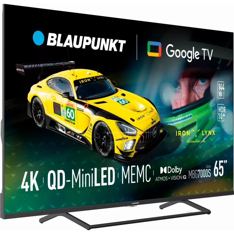 Televizorius BLAUPUNKT 65MBG7000S 65 colių Mini LED Smart TV Google TV juodos spalvos, energijos klasė G