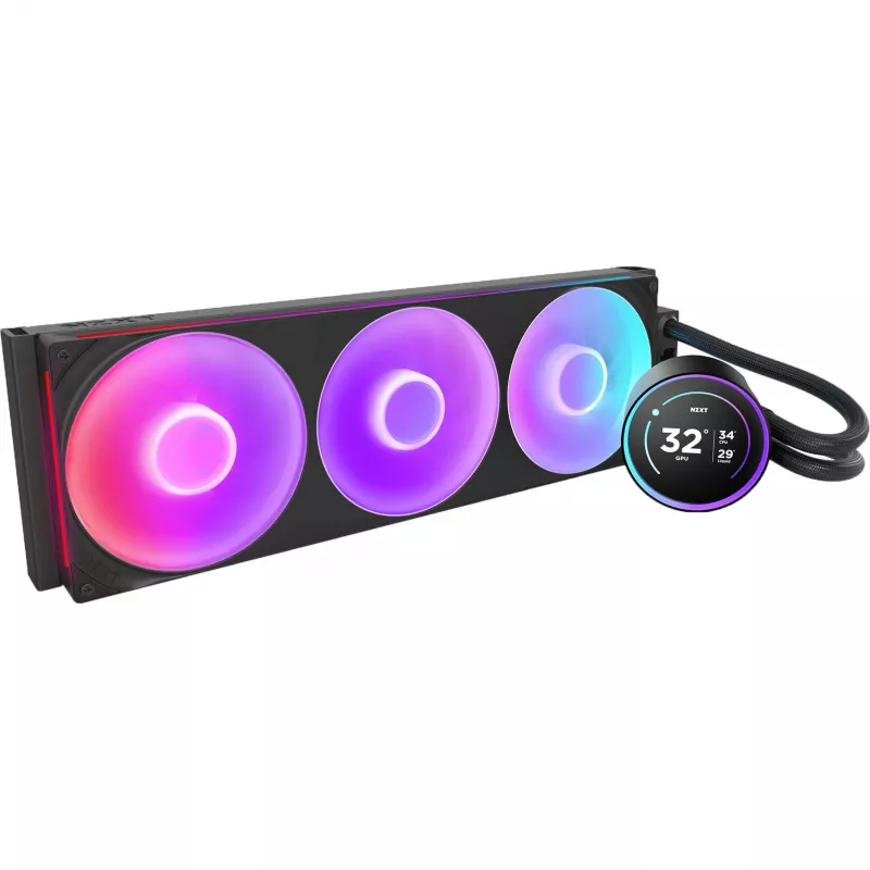 Kraken Elite 420 RGB 420 mm, skysčio aušinimas, juodas