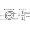 HAZET 9040N-13 - ant sienos montuojama ritė - automatinė - funkcionali - juoda - mėlyna - plastikas - polimeras - montuojama ant sienos