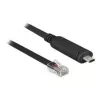 DeLock - serijinis adapteris - USB-C - RS-232 x 1 - juodas (63912)