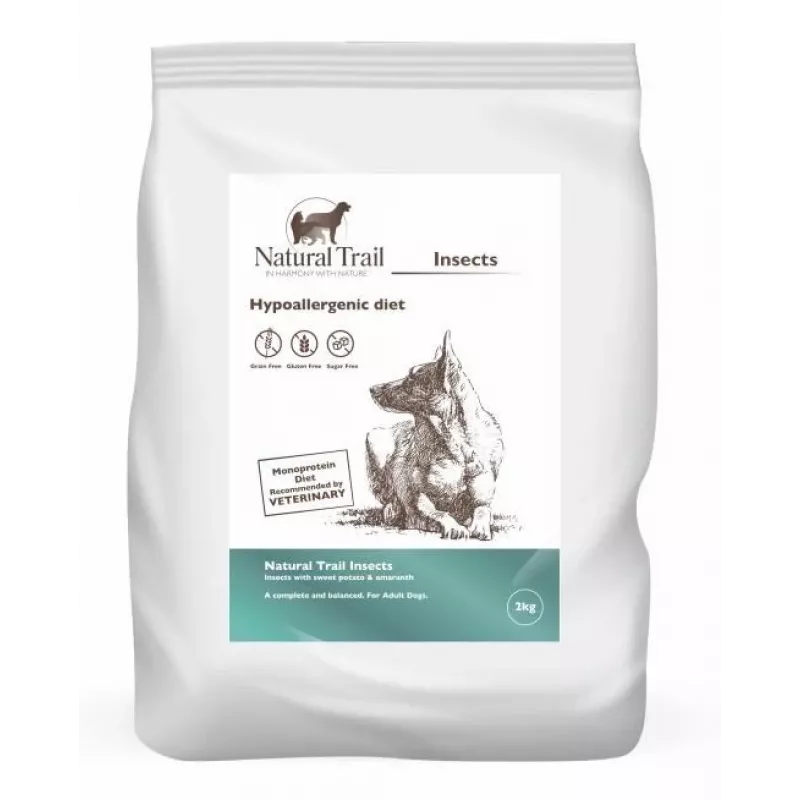 NATURAL TRAIL Premium Insects - sausas šunų ėdalas - 2kg