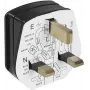 Elektrinis maitinimo kištukas Bachmann 910.176, 3 polių, 250 V AC, 13 A, juodas plastikinis korpusas