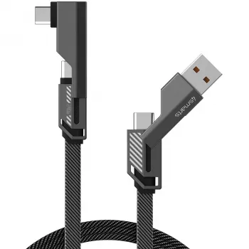 USB laidas 4smarts 541457 1,5 m USB A USB C Grafitas