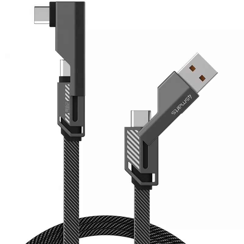 USB laidas 4smarts 541457 1,5 m USB A USB C Grafitas