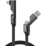 USB laidas 4smarts 541457 1,5 m USB A USB C Grafitas