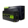 Automobilinis inverteris Green Cell INV16 500 W DC 12 V į AC 230 V, 50 Hz, USB prievadas, aktyvus aušinimas, juodas