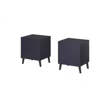 Naktinis staliukas cama meble NOVA 44×40×52 cm, 1 stalčius, tamsiai mėlynas matinis