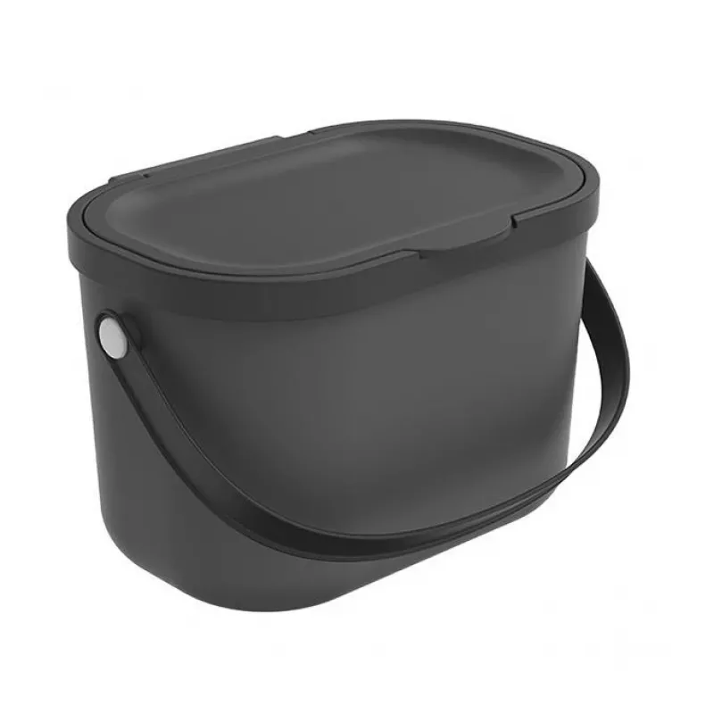 ROTHO Albula Anthracite - atliekų rūšiavimo konteineris - 3,2 l