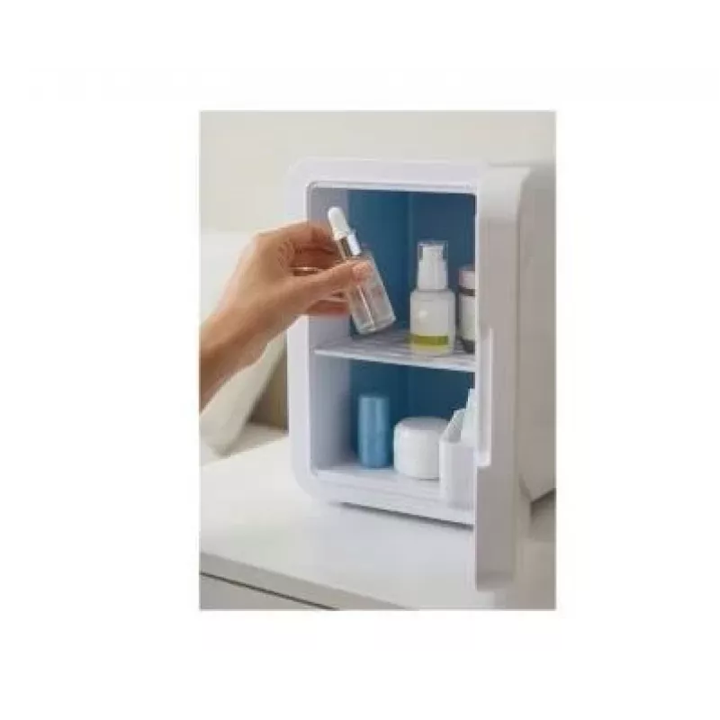 Mini šaldytuvas su LED veidrodžiu makiažui Elle ESDAFX04WHEU 4 L baltas