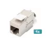 Digitus CAT 6A Keystone modulis, ekranuotas, be įrankių montuojamas modulis 4 vnt.