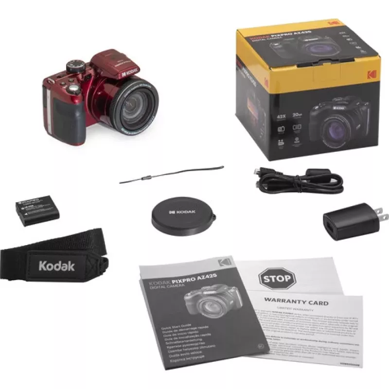 Astro Zoom AZ405, 20,68 MP, 5184 x 3888 pikseliai, BSI CMOS, 40x, Full HD, Raudona