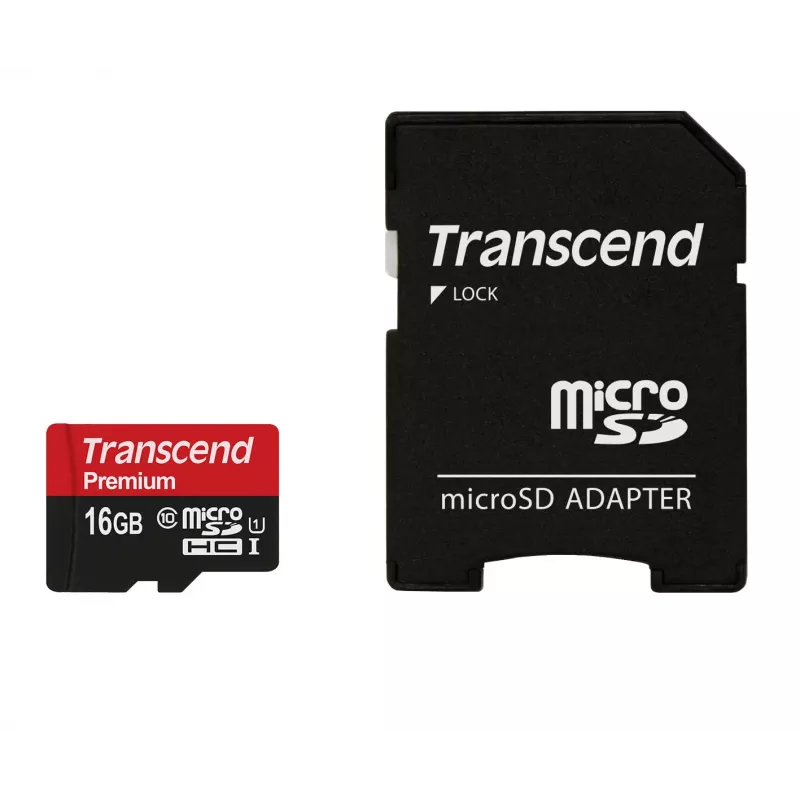 Flash atmintis Transcend 16GB MicroSDHC UHS-I TS16GUSDU1